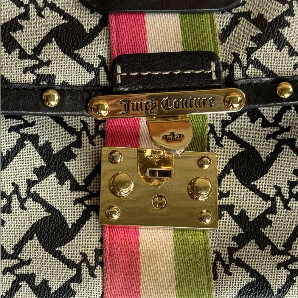 Juicy Couture large fold over buckle clutch - Picture 2 of 16